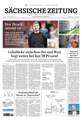 Cover of Sachsische Zeitung (Dresden)