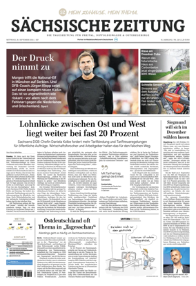 Cover of Sachsische Zeitung (Freital Dippoldiswalde & Osterzgebirge)