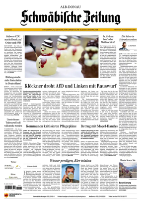 Cover of Schwabische Zeitung (Alb-Donau)