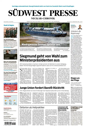 Cover of SUDWEST PRESSE - Neckar-Chronik