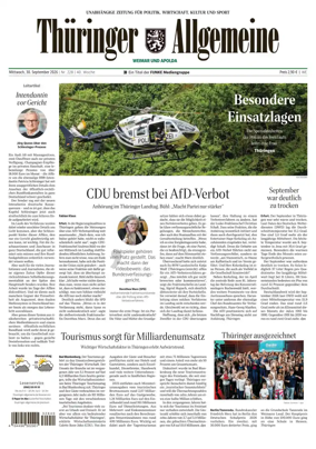 Cover of Thuringer Allgemeine (Apolda)