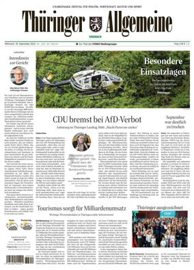 Cover of Thuringer Allgemeine (Eisenach)