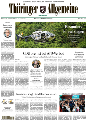 Cover of Thuringer Allgemeine (Nordhausen)