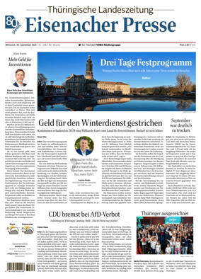 Cover of Thuringische Landeszeitung (Eisenach)