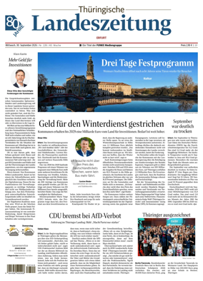 Cover of Thuringische Landeszeitung (Erfurt)