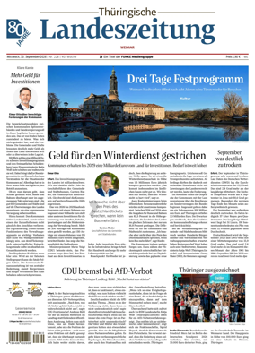 Cover of Thuringische Landeszeitung (Weimar)