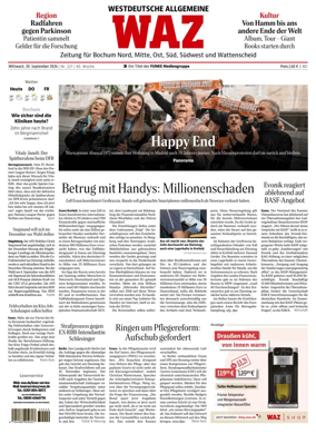 Cover of Westdeutsche Allgemeine Zeitung (Bochum)
