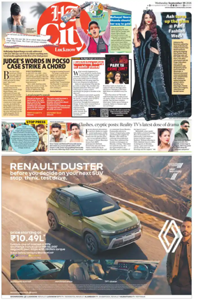 Cover of Hindustan Times (Lucknow) - Live