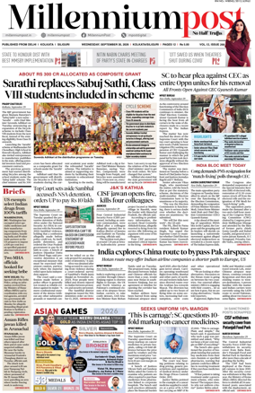 Cover of Millennium Post (Kolkata)