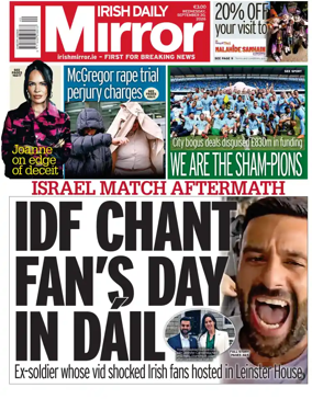 Cover of Irish Daily Mirror