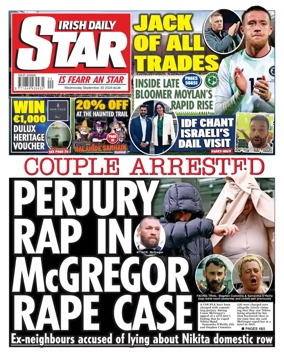 Cover of Irish Daily Star