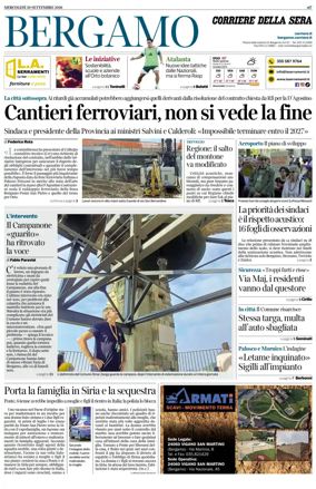 Cover of Corriere della Sera (Bergamo)