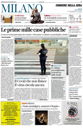 Cover of Corriere della Sera (Milano)