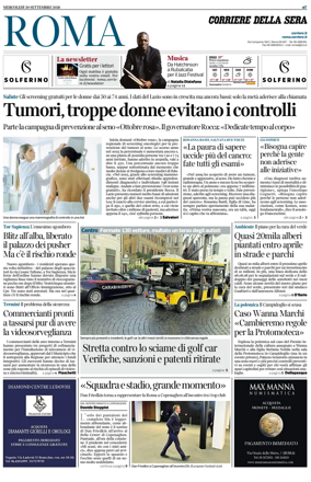 Cover of Corriere della Sera (Roma)