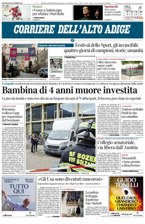 Cover of Corriere dell'Alto Adige