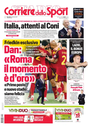 Cover of Corriere dello Sport (Lazio)