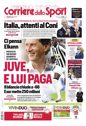 Cover of Corriere dello Sport