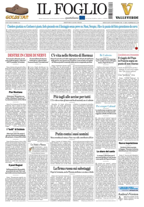 Cover of Il Foglio Quotidiano