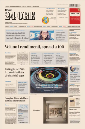 Cover of Il Sole 24 Ore