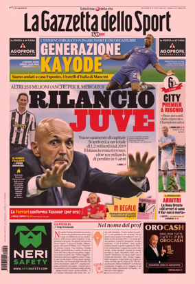 Cover of La Gazzetta dello Sport - Milano