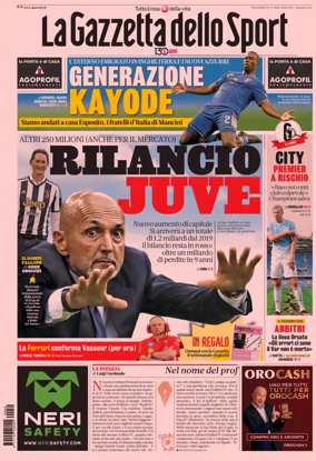 Cover of La Gazzetta dello Sport
