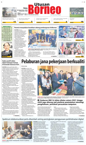 Cover of Utusan Borneo (Sarawak)