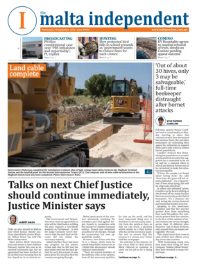 Cover of Malta Independent