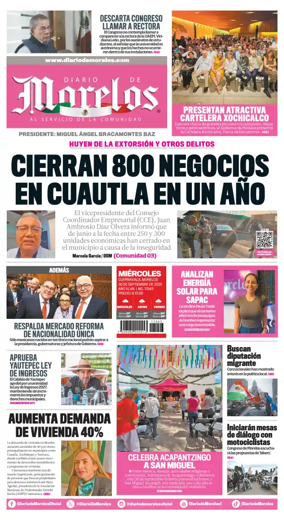 Cover of Diario de Morelos