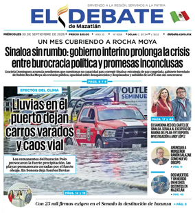 Cover of El Debate de Mazatlan