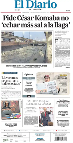Cover of El Diario de Chihuahua