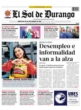 Cover of El Sol de Durango