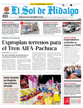 Cover of El Sol de Hidalgo