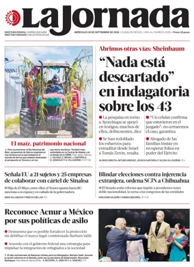 Cover of La Jornada