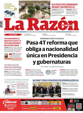 Cover of La Razon de Mexico