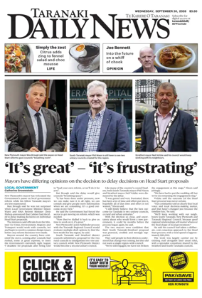 Cover of Taranaki Daily News