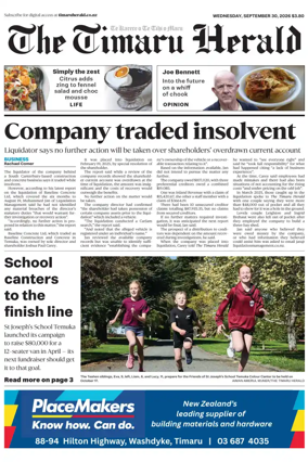 Cover of The Timaru Herald
