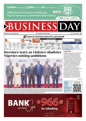 Cover of Business Day (Nigeria)