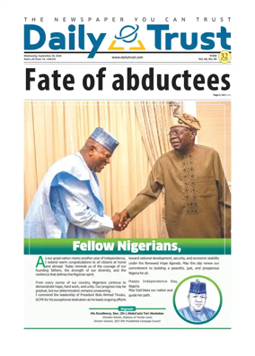 Cover of Daily Trust