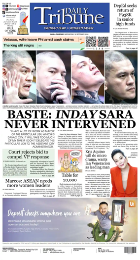 Cover of Daily Tribune (Philippines)