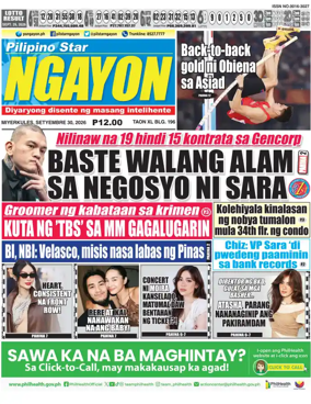 Cover of Pilipino Star Ngayon