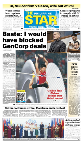 Cover of The Philippine Star