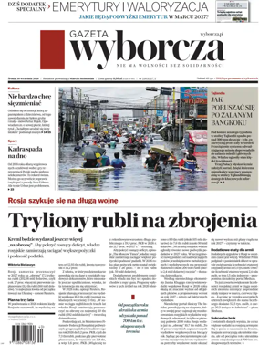 Cover of Gazeta Wyborcza Stoleczna