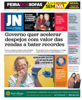 Cover of Jornal de Noticias