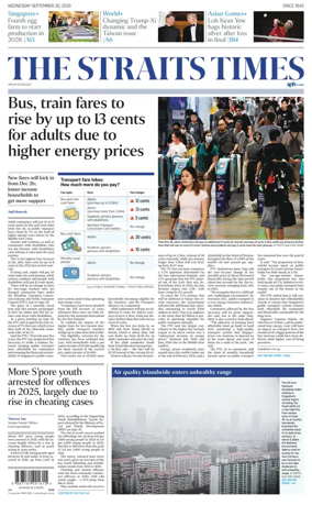 Cover of The Straits Times