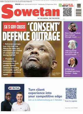 Cover of Sowetan