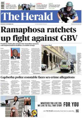 Cover of The Herald (South Africa)