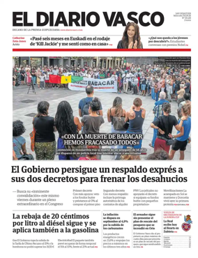 Cover of Diario Vasco (Oarsoaldea)