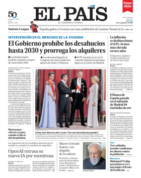 Cover of EL PAIS primera edicion