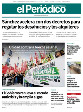 Cover of El Periodico Extremadura