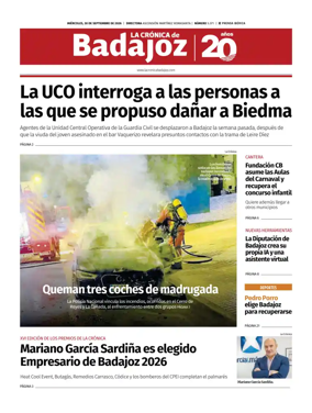 Cover of La Cronica de Badajoz BE